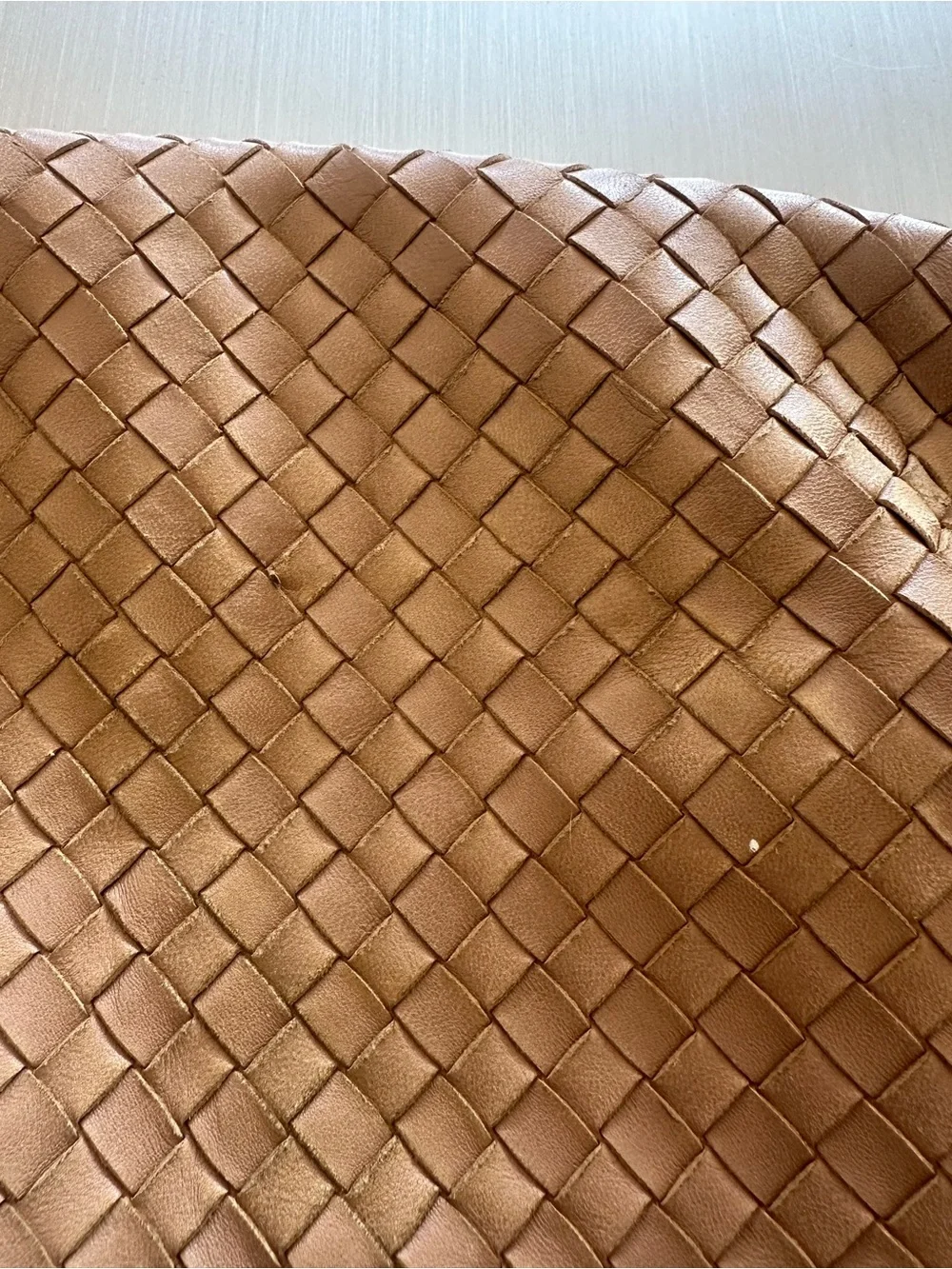 Bottega Veneta Intrecciato Hobo Bag Tan